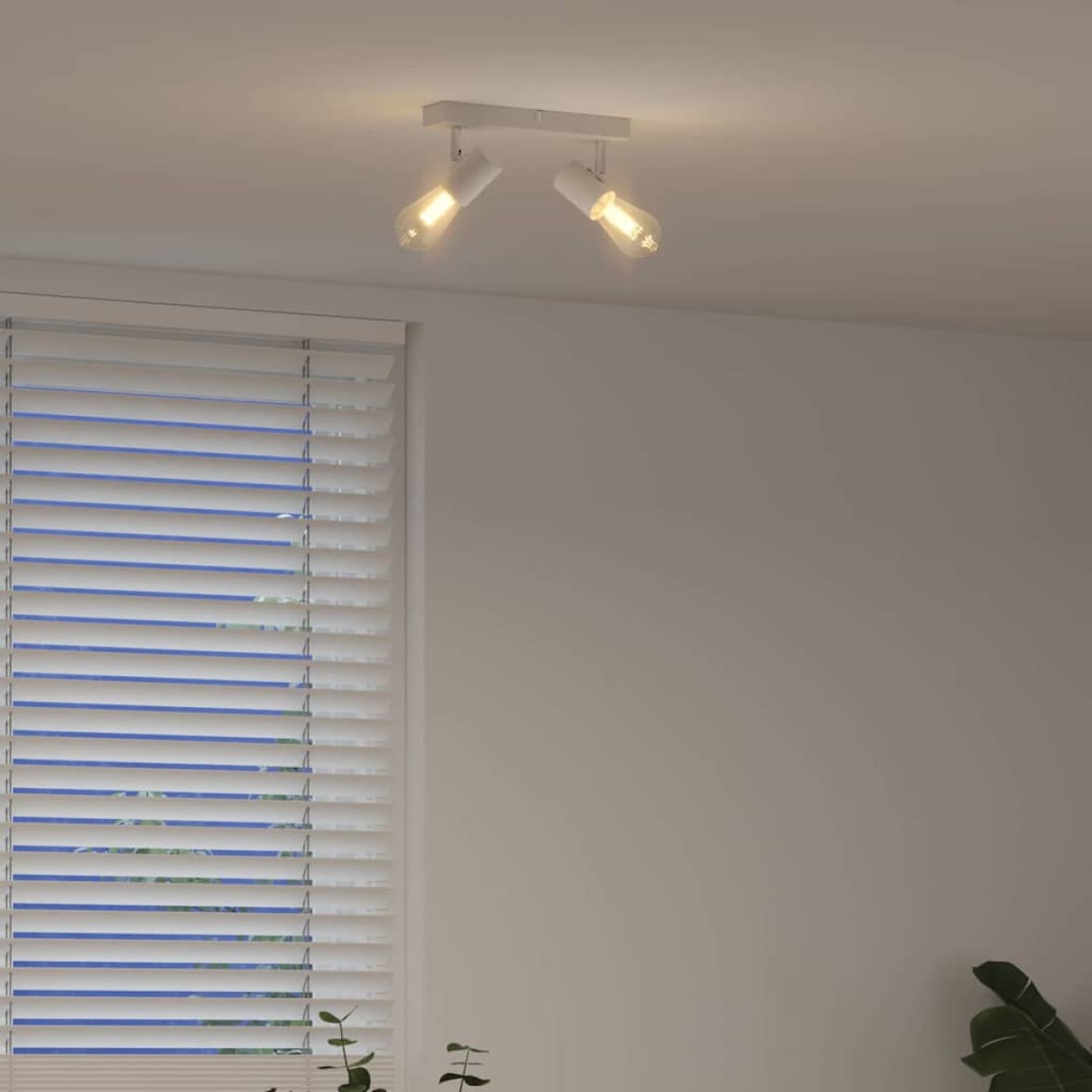 vidaXL Σποτ οροφής με προβολείς Λευκό 26 x 6,5 x 11,5 εκ Μέταλλο