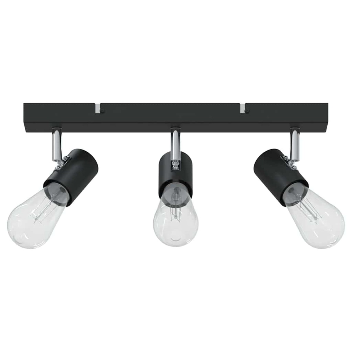 vidaXL Σποτ οροφής με προβολείς Μαύρο 38 x 6,5 x 11,5 εκ Μέταλλο