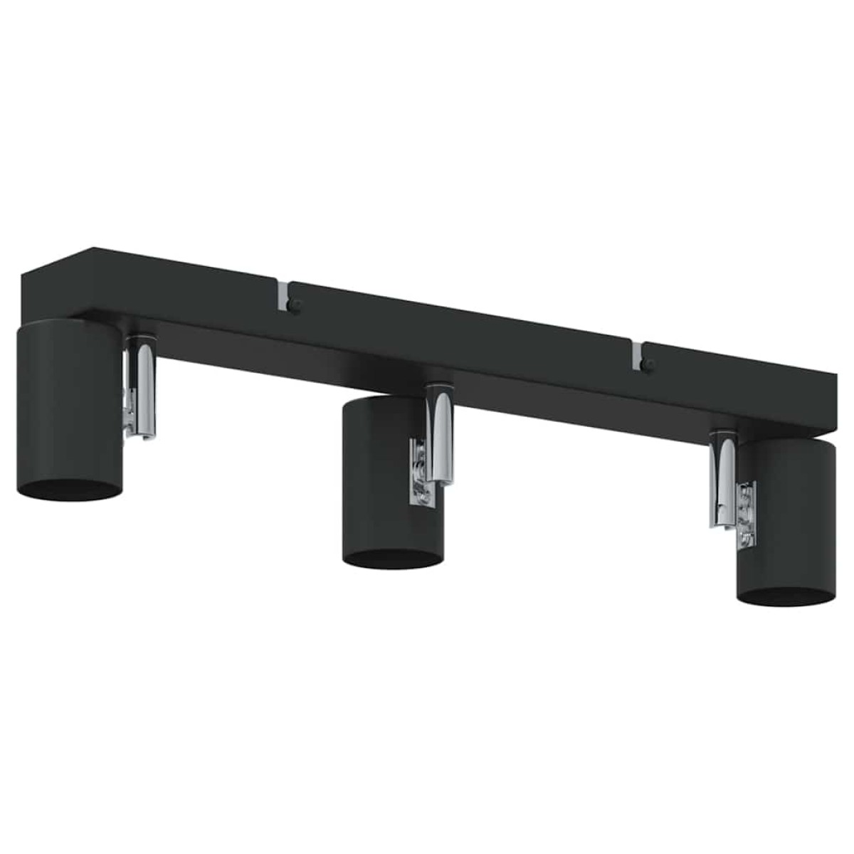 vidaXL Σποτ οροφής με προβολείς Μαύρο 38 x 6,5 x 11,5 εκ Μέταλλο