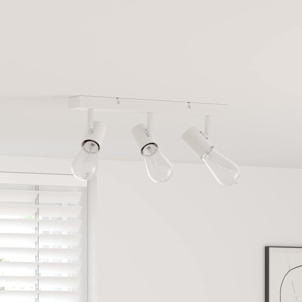 vidaXL Σποτ οροφής με προβολείς Λευκό 38 x 6,5 x 11,5 εκ Μέταλλο