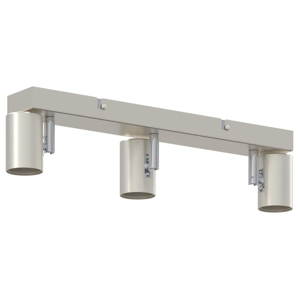 vidaXL Σποτ οροφής με προβολείς Νίκελ 38 x 6,5 x 11,5 εκ Μέταλλο