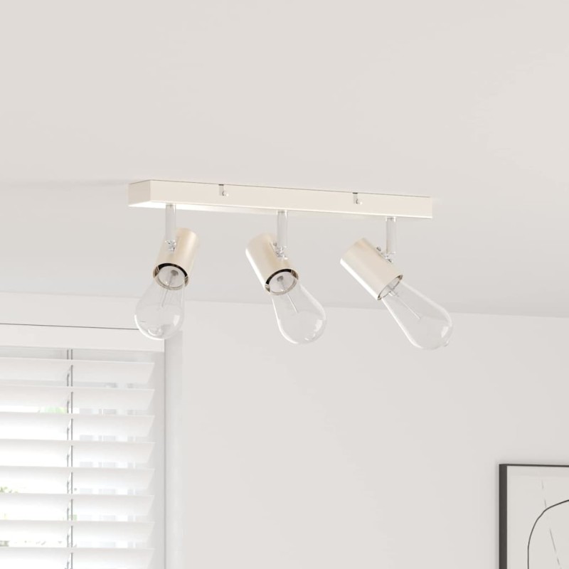 vidaXL Σποτ οροφής με προβολείς Νίκελ 38 x 6,5 x 11,5 εκ Μέταλλο