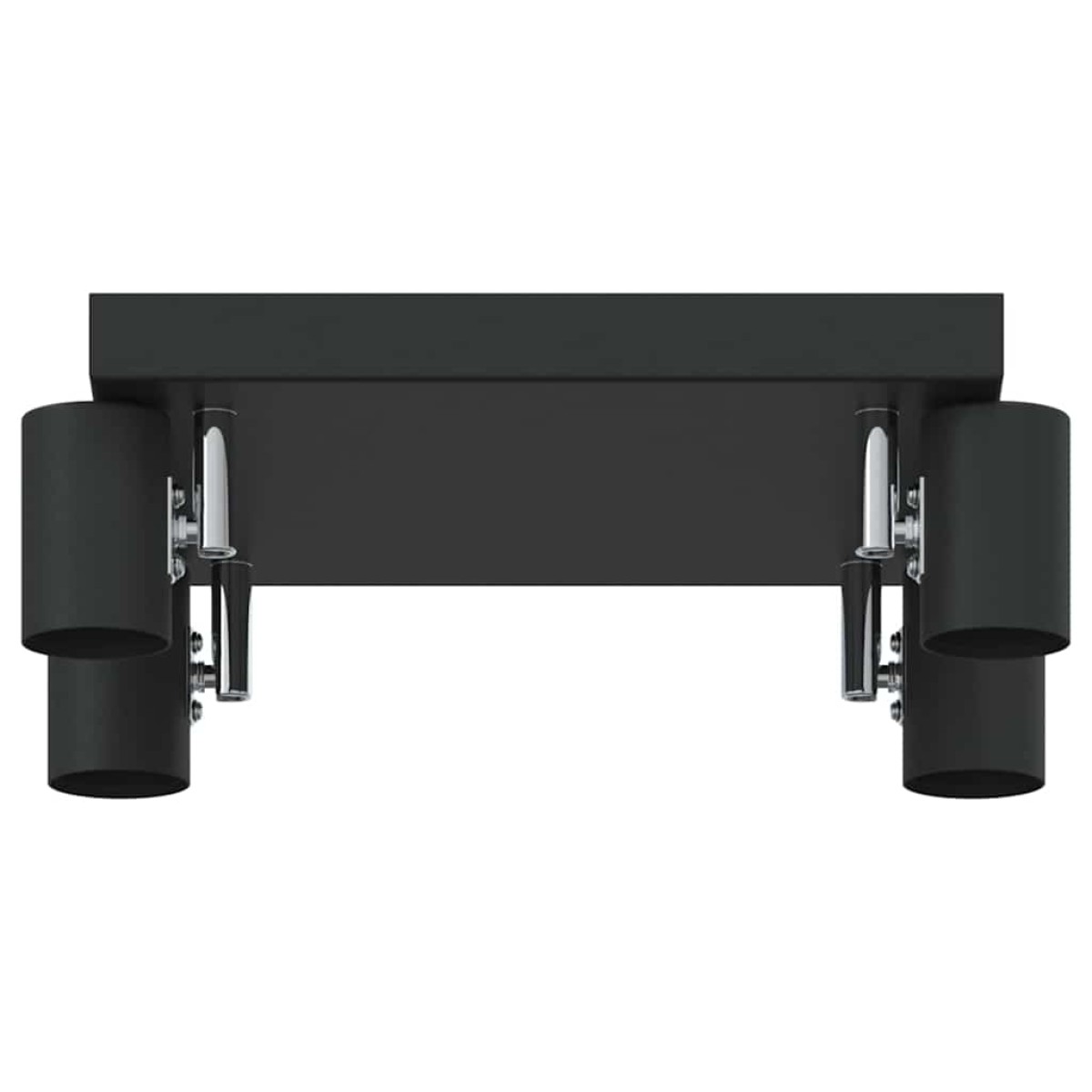 vidaXL Σποτ οροφής με προβολείς Μαύρο 26,5 x 26 x 11,5 εκ Μέταλλο