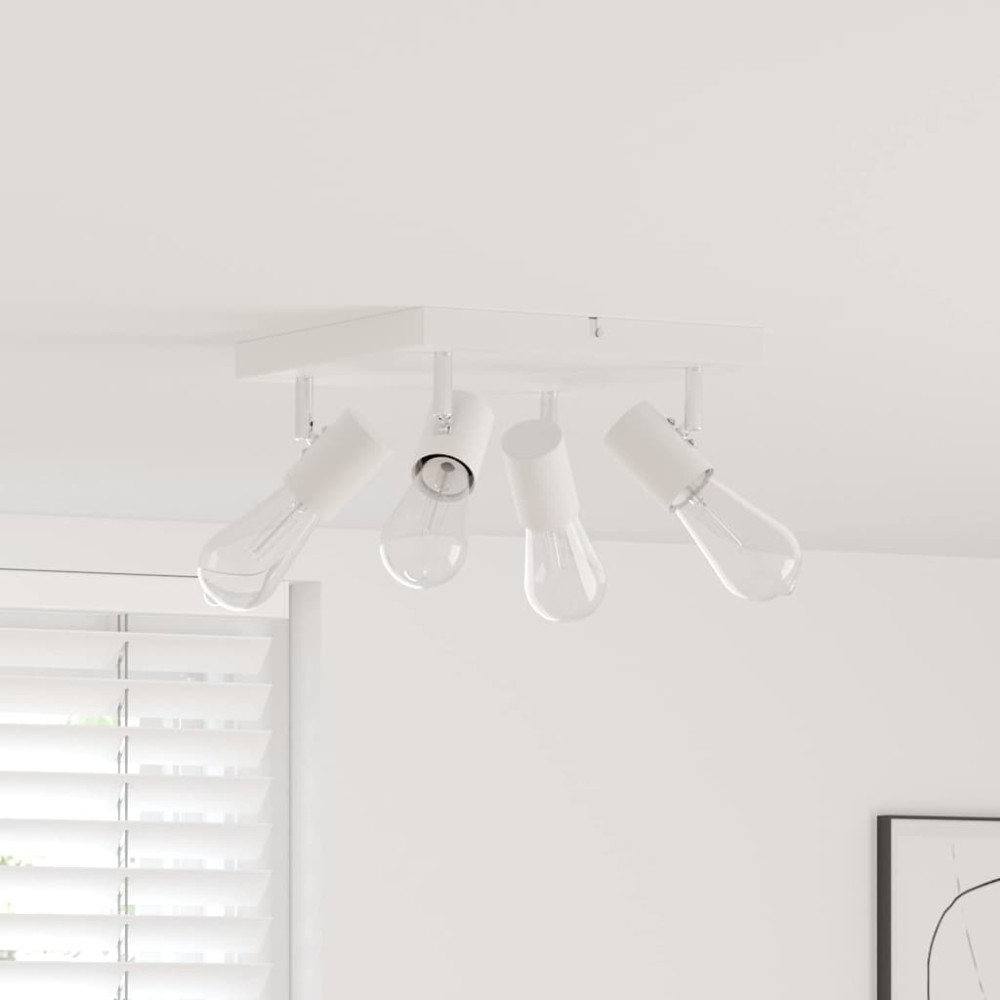 vidaXL Σποτ οροφής με προβολείς Λευκό 26 x 26 x 11,5 εκ Μέταλλο