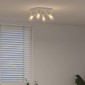 vidaXL Σποτ οροφής με προβολείς Λευκό 26 x 26 x 11,5 εκ Μέταλλο