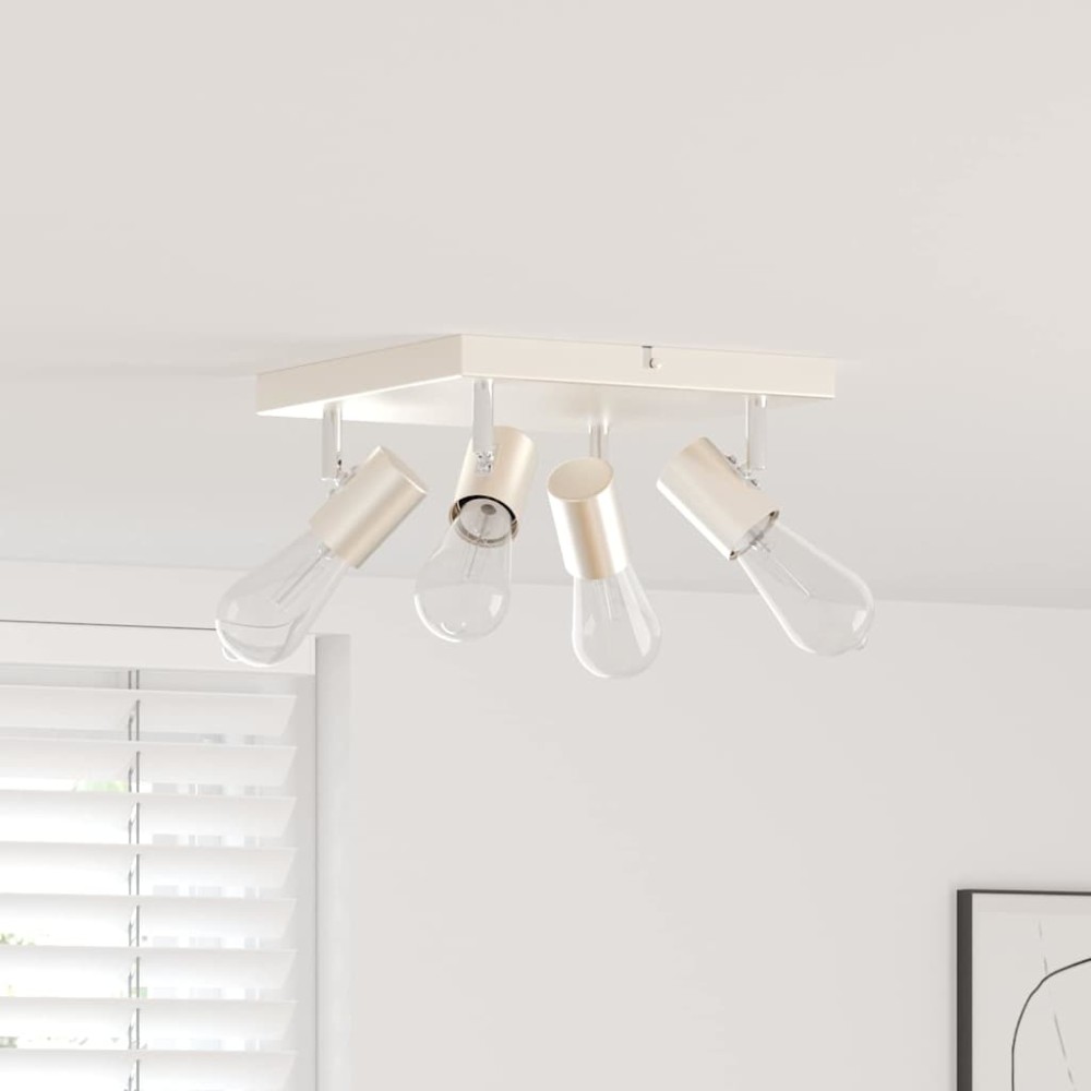 vidaXL Σποτ οροφής με προβολείς Νίκελ 26,5 x 26 x 11,5 εκ Μέταλλο