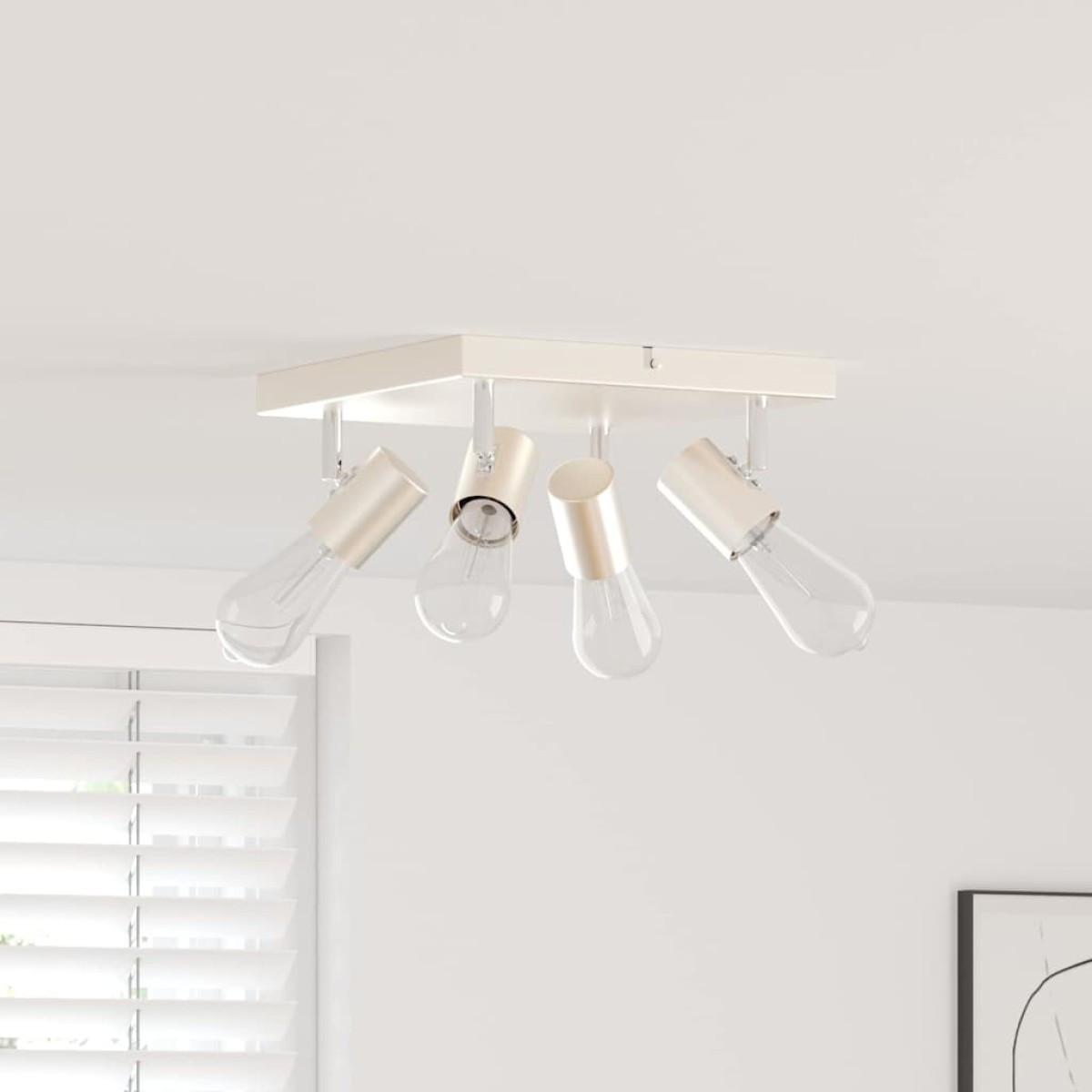 vidaXL Σποτ οροφής με προβολείς Νίκελ 26,5 x 26 x 11,5 εκ Μέταλλο