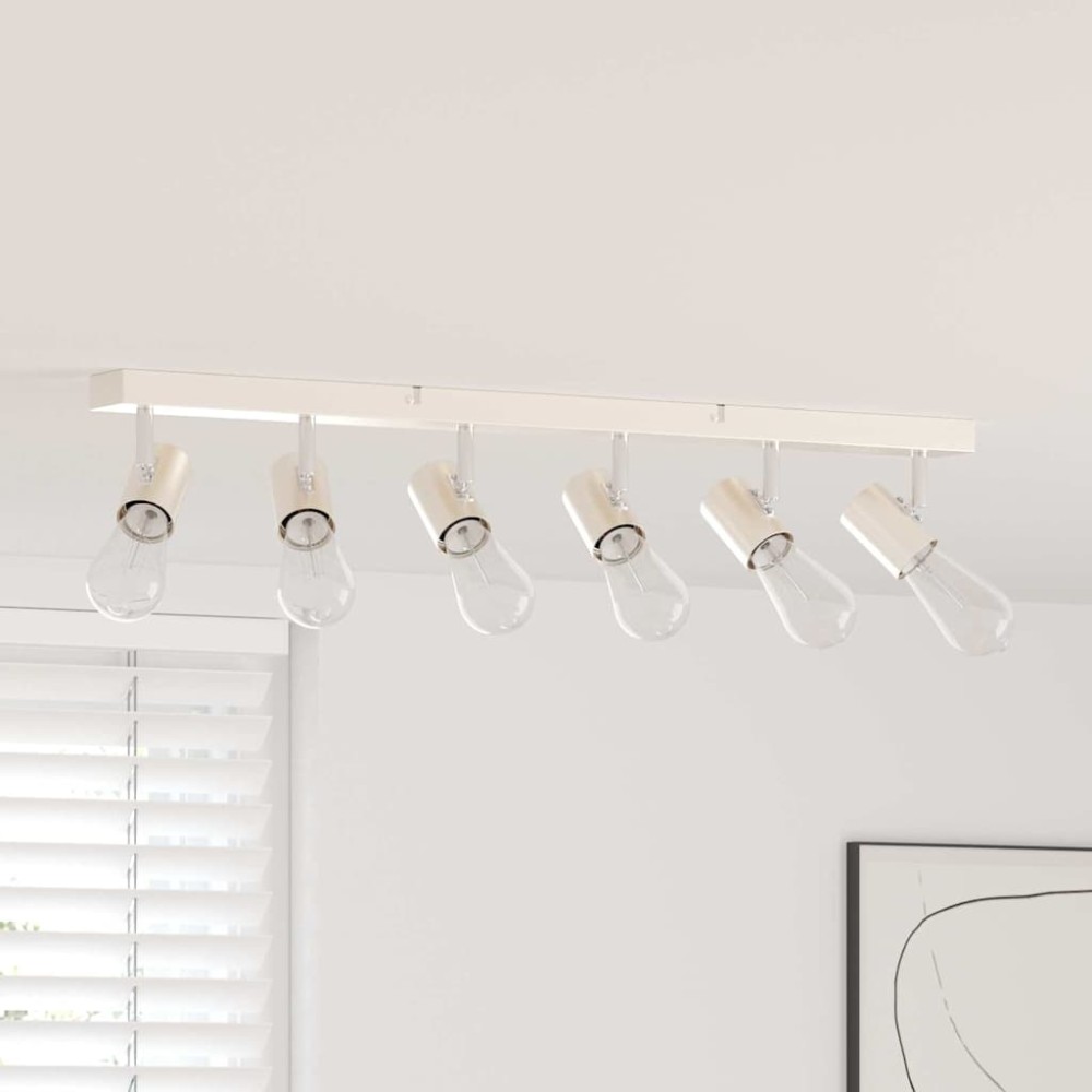 vidaXL Σποτ οροφής με προβολείς Νίκελ 73 x 6,5 x 11,5 εκ Μέταλλο