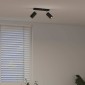 vidaXL Σποτ οροφής με προβολείς Μαύρο 26 x 6 x 16 εκ Μέταλλο