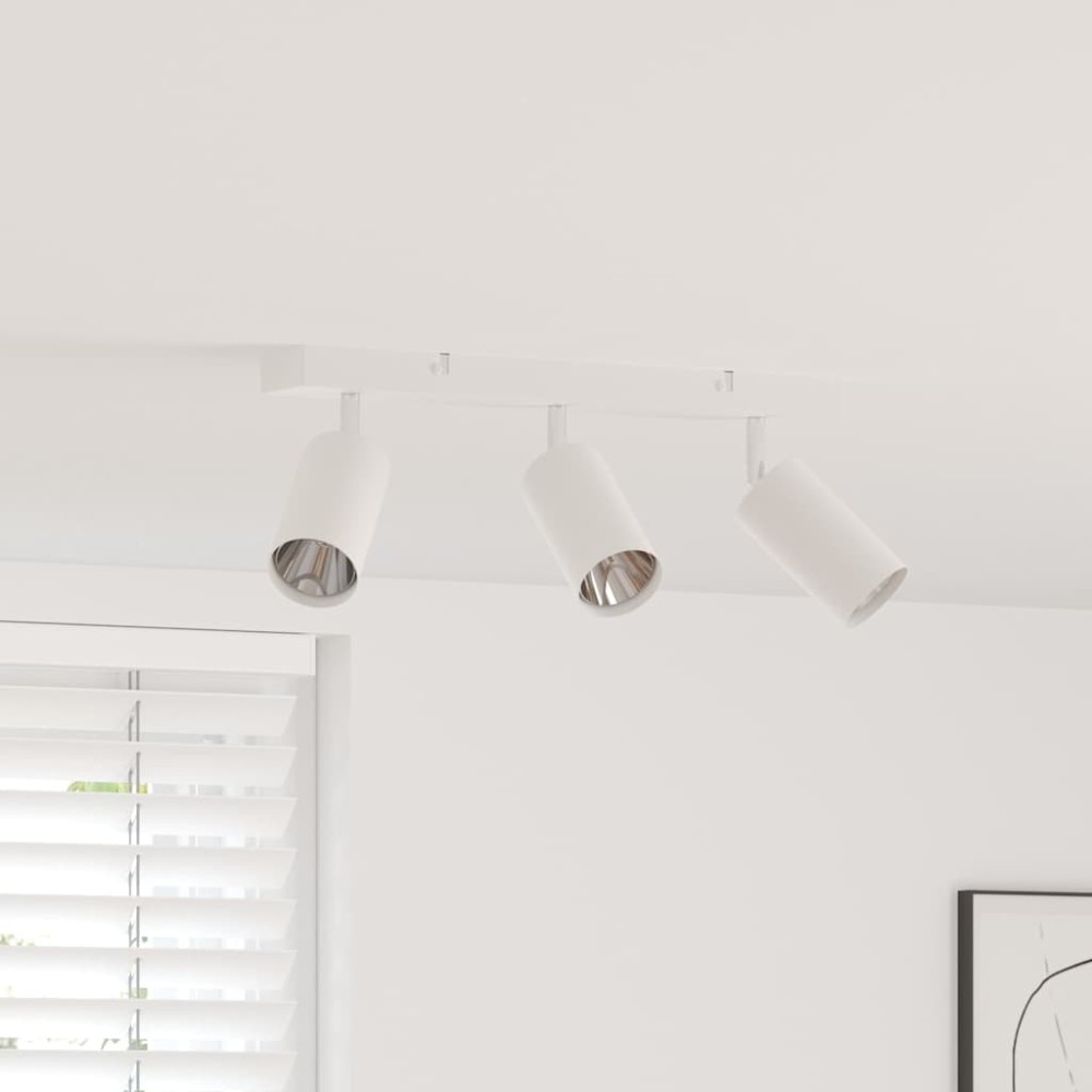 vidaXL Σποτ οροφής με προβολείς Λευκό 38 x 6 x 16 εκ Μέταλλο