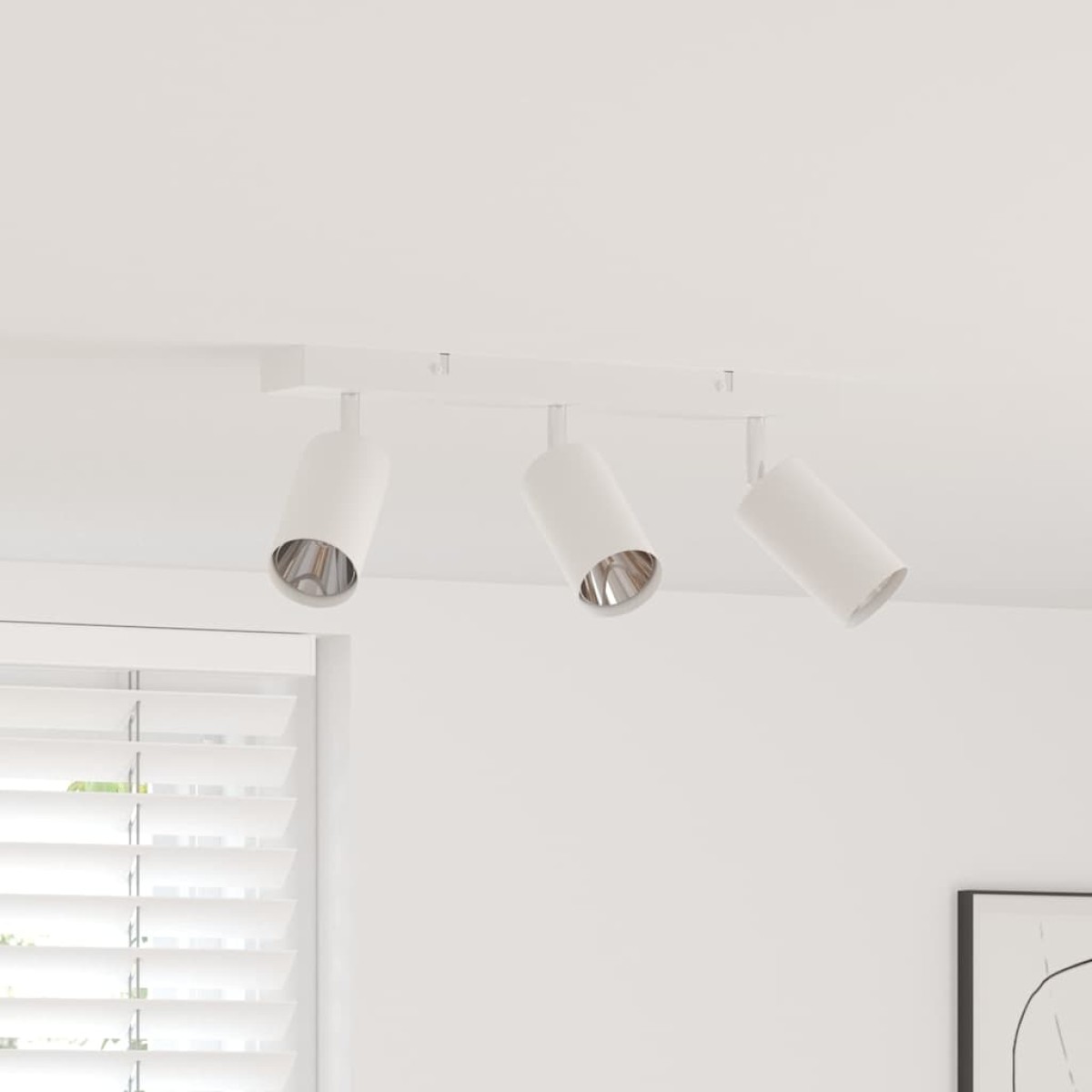 vidaXL Σποτ οροφής με προβολείς Λευκό 38 x 6 x 16 εκ Μέταλλο