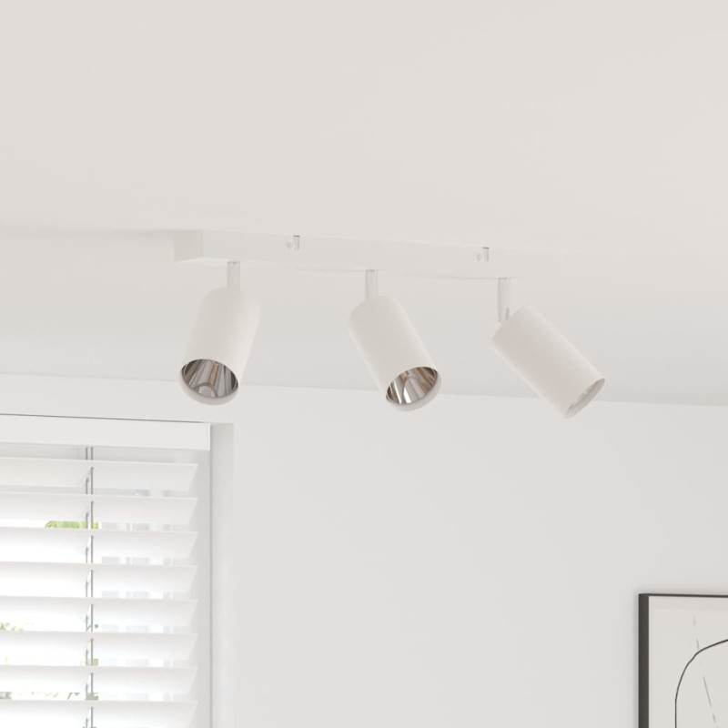 vidaXL Σποτ οροφής με προβολείς Λευκό 38 x 6 x 16 εκ Μέταλλο