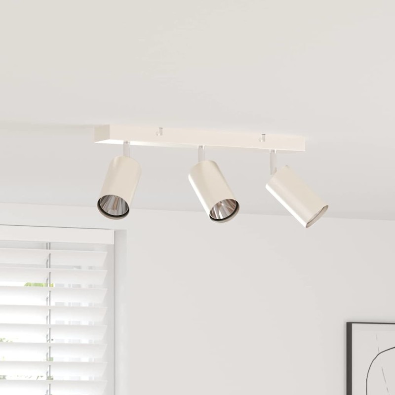 vidaXL Σποτ οροφής με προβολείς Νίκελ 38 x 6 x 16 εκ Μέταλλο