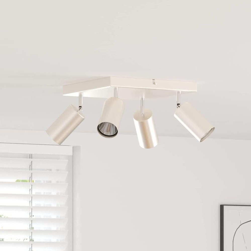 vidaXL Σποτ οροφής με προβολείς Νίκελ 26 x 26 x 16 εκ Μέταλλο