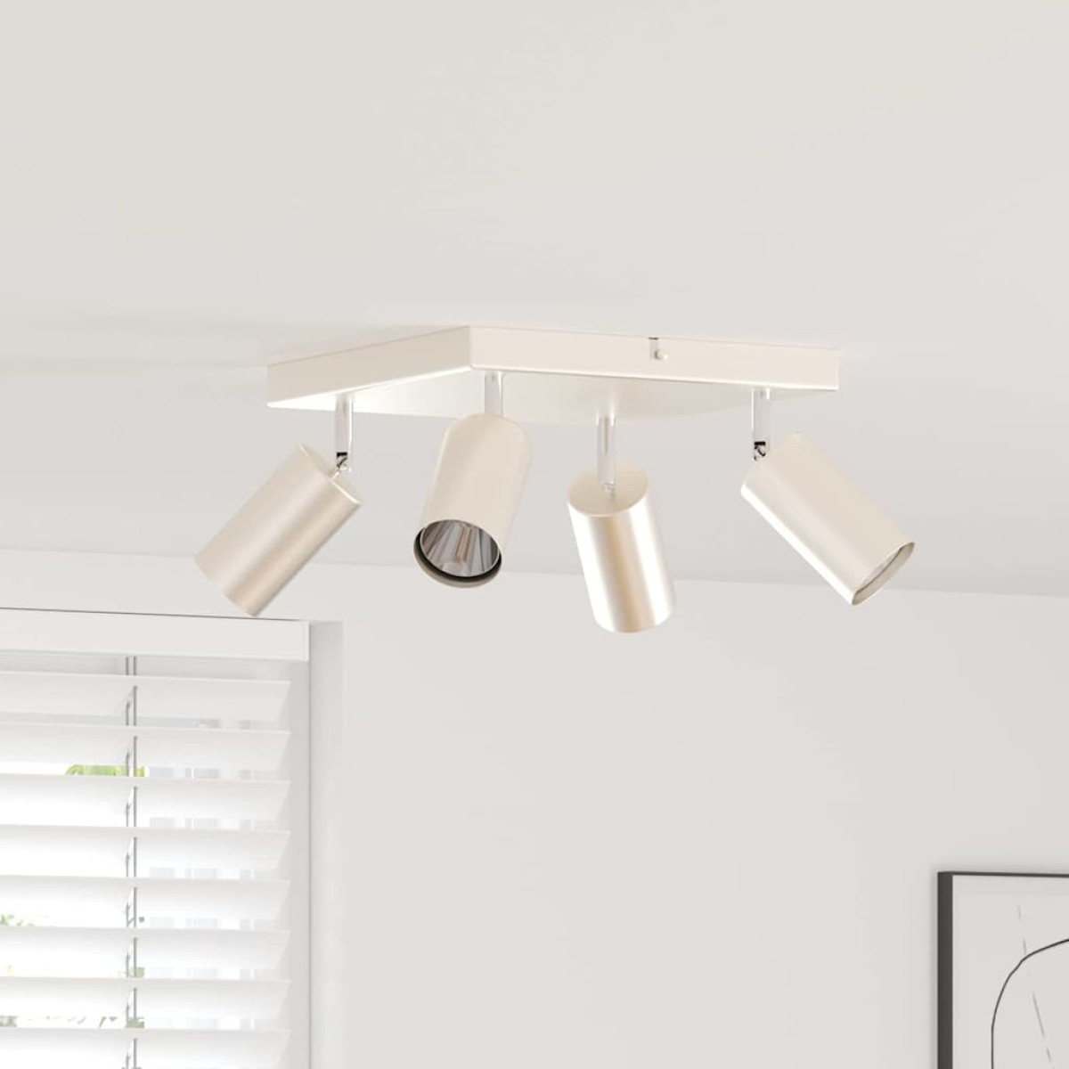 vidaXL Σποτ οροφής με προβολείς Νίκελ 26 x 26 x 16 εκ Μέταλλο