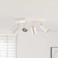 vidaXL Σποτ οροφής με προβολείς Νίκελ 26 x 26 x 16 εκ Μέταλλο