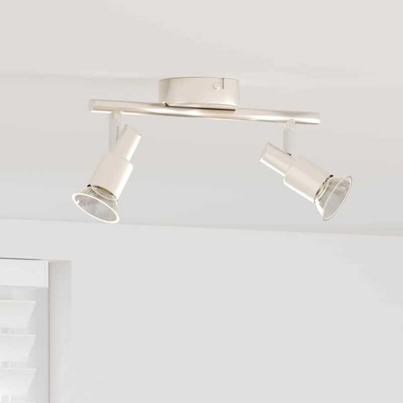 vidaXL Σποτ οροφής με προβολείς Νίκελ 25,5 x 8 x 11 εκ Ατσάλι