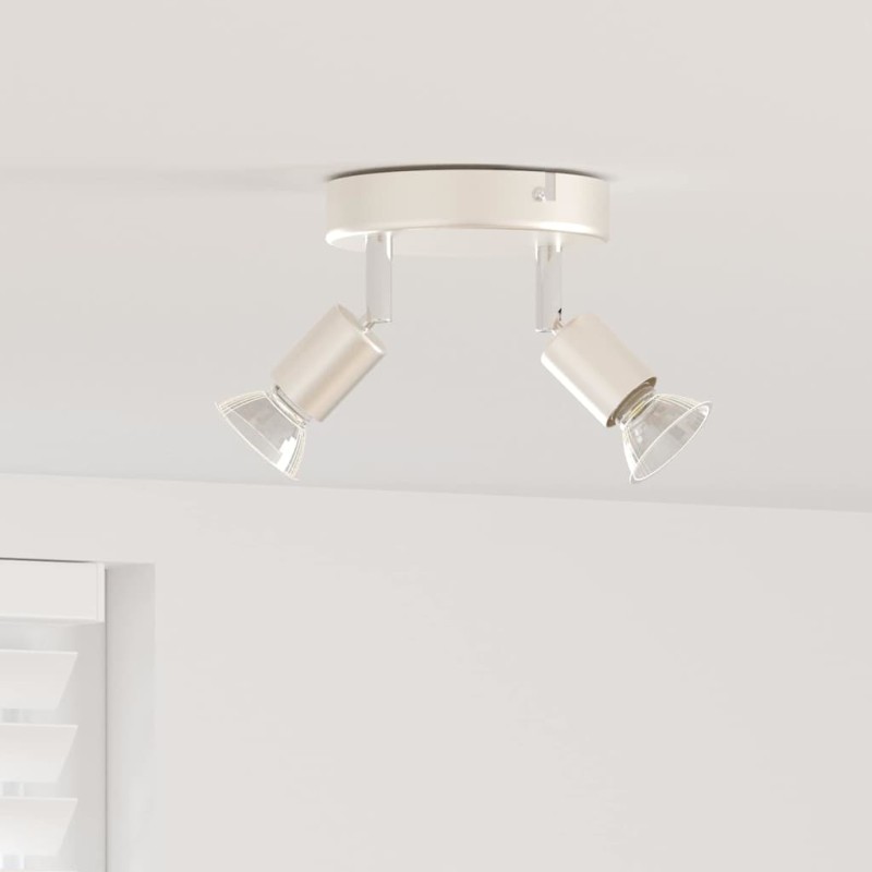 vidaXL Σποτ οροφής με προβολείς Νίκελ 12 x 8 εκ Ατσάλι