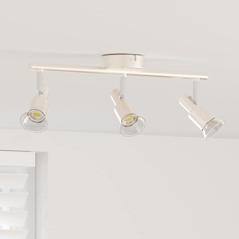 vidaXL Σποτ οροφής με προβολείς Νίκελ 39 x 10,5 x 10,5 εκ Ατσάλι