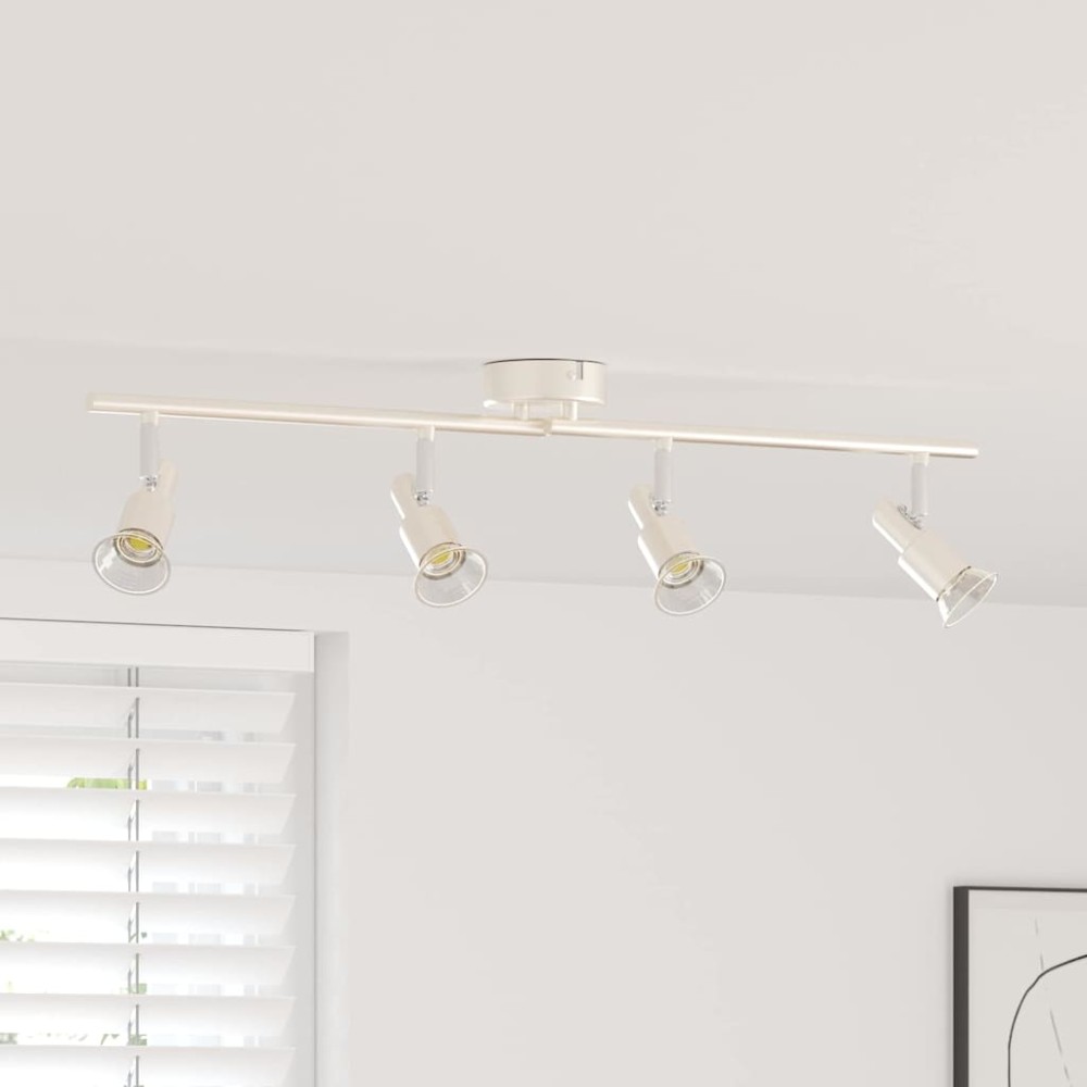 vidaXL Σποτ οροφής με προβολείς Νίκελ 70 x 9 x 12,5 εκ Ατσάλι