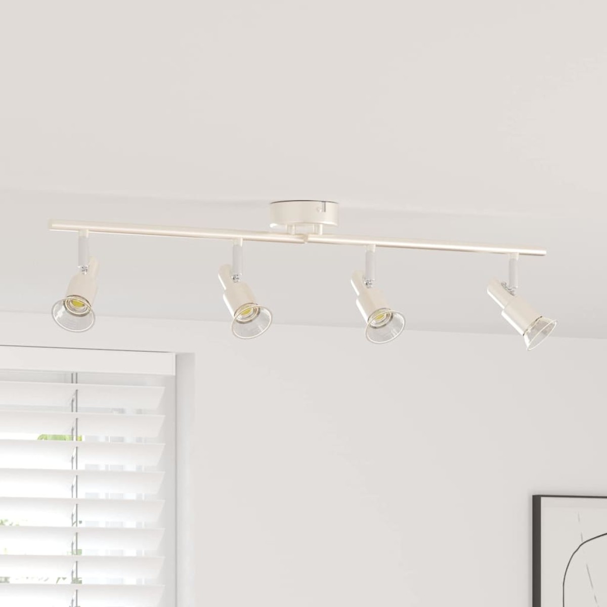 vidaXL Σποτ οροφής με προβολείς Νίκελ 70 x 9 x 12,5 εκ Ατσάλι