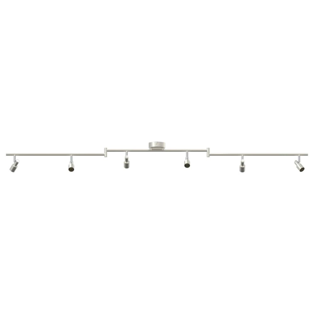 vidaXL Σποτ οροφής με προβολείς Νίκελ 176,5 x 9,5 x 14 εκ Ατσάλι