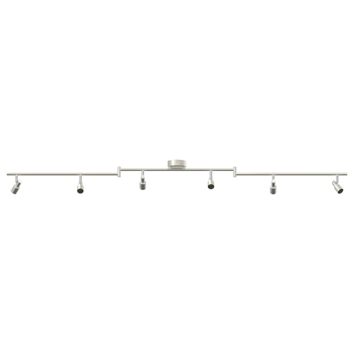 vidaXL Σποτ οροφής με προβολείς Νίκελ 176,5 x 9,5 x 14 εκ Ατσάλι