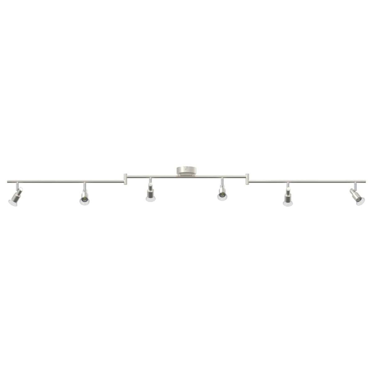 vidaXL Σποτ οροφής με προβολείς Νίκελ 176,5 x 9,5 x 14 εκ Ατσάλι