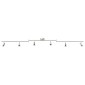 vidaXL Σποτ οροφής με προβολείς Νίκελ 176,5 x 9,5 x 14 εκ Ατσάλι
