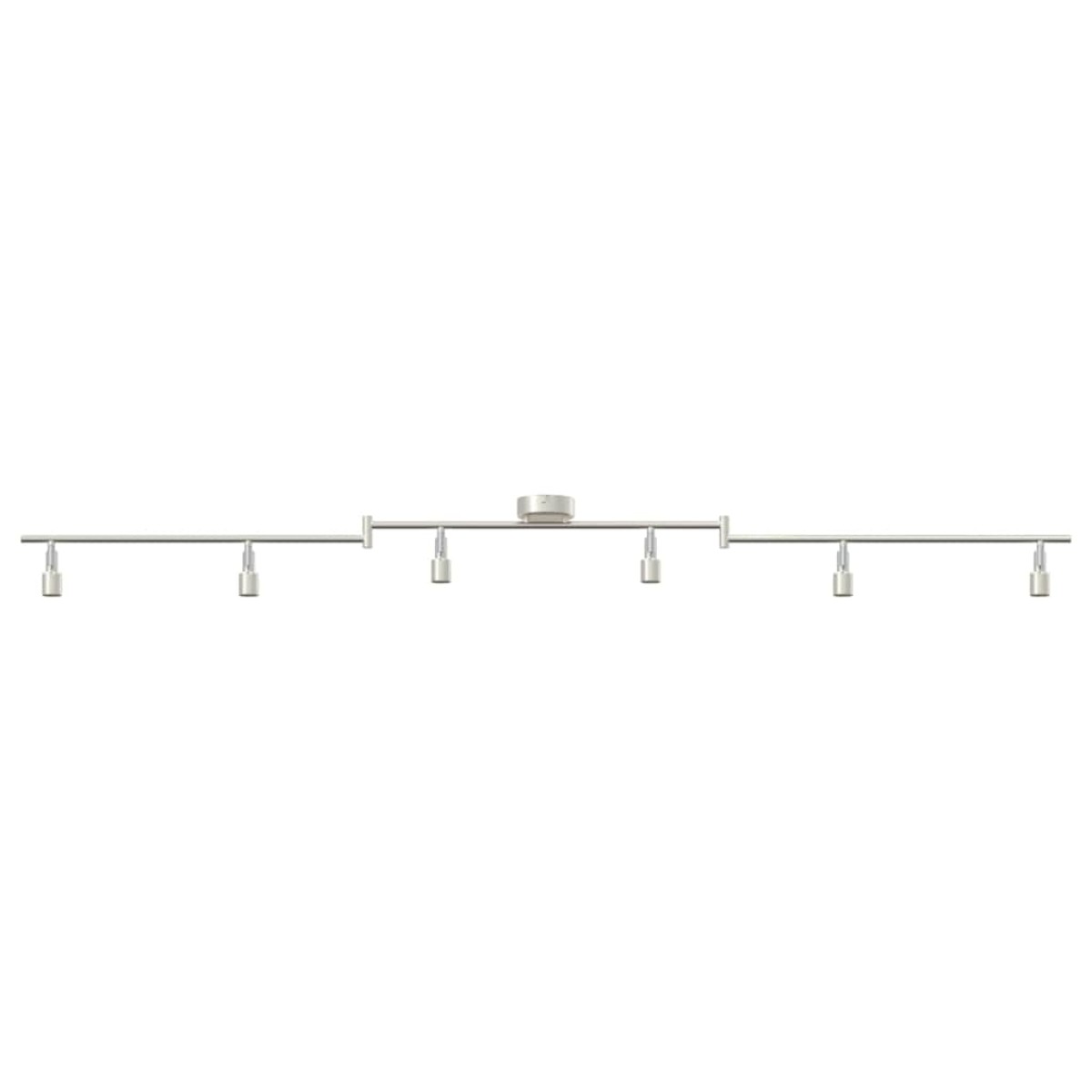 vidaXL Σποτ οροφής με προβολείς Νίκελ 176,5 x 9,5 x 14 εκ Ατσάλι