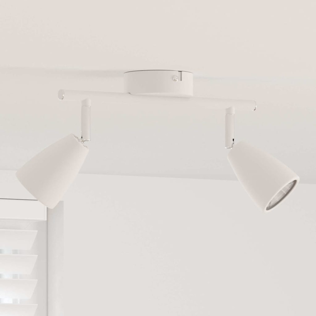 vidaXL Σποτ οροφής με προβολείς Λευκό 25.5 x 8 x 16 εκ Μέταλλο