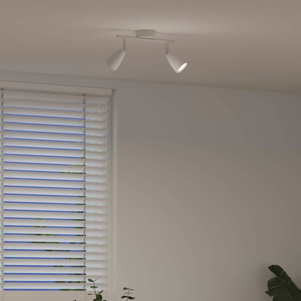 vidaXL Σποτ οροφής με προβολείς Λευκό 25.5 x 8 x 16 εκ Μέταλλο