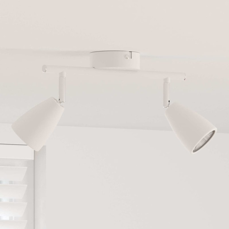 vidaXL Σποτ οροφής με προβολείς Λευκό 25.5 x 8 x 16 εκ Μέταλλο