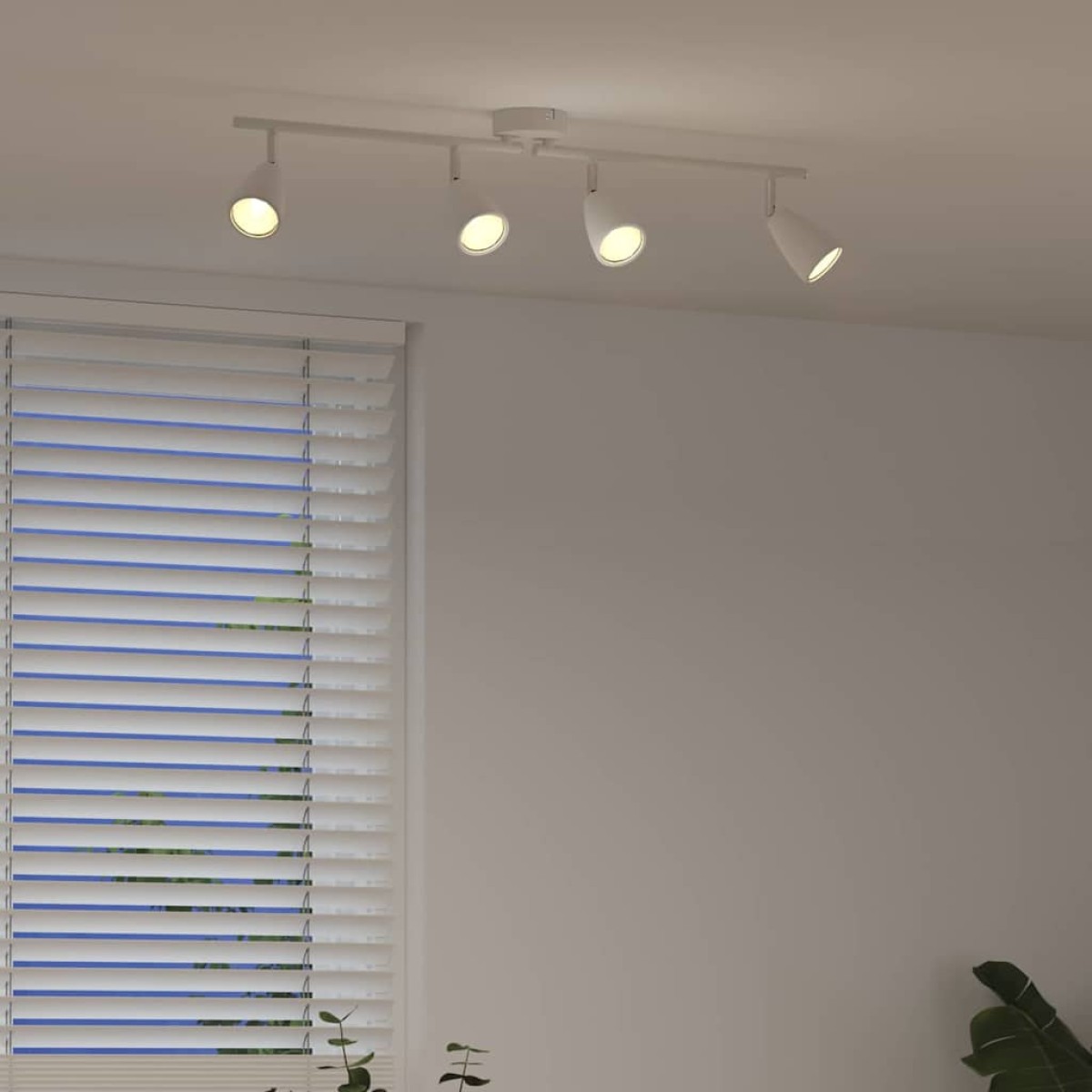 vidaXL Σποτ οροφής με προβολείς Λευκό 70 x 12,5 x 10,5 εκ Μέταλλο