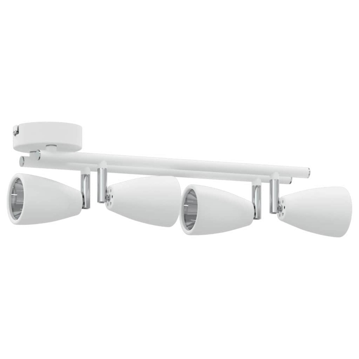 vidaXL Σποτ οροφής με προβολείς Λευκό 70 x 12,5 x 10,5 εκ Μέταλλο