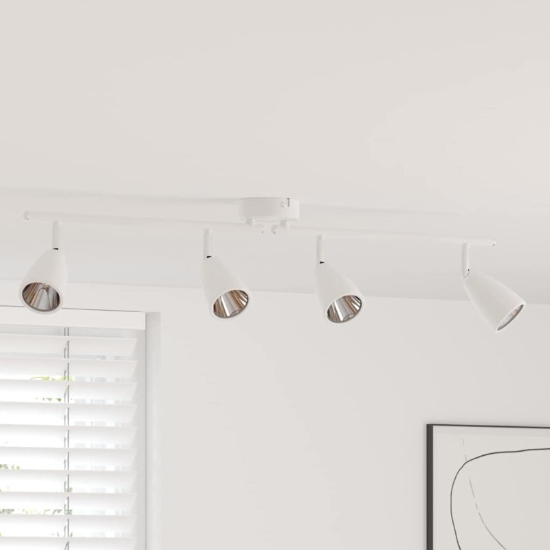 vidaXL Σποτ οροφής με προβολείς Λευκό 70 x 12,5 x 10,5 εκ Μέταλλο