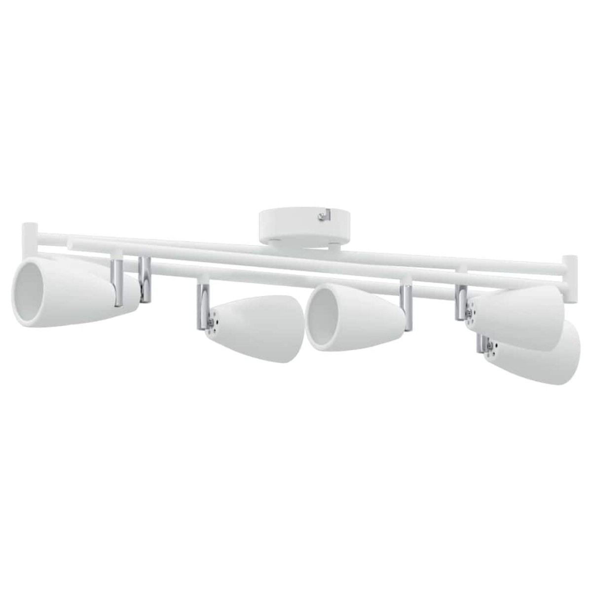vidaXL Σποτ οροφής με προβολείς Λευκό 176,5 x 12,5 x 13,5 εκ Μέταλλο
