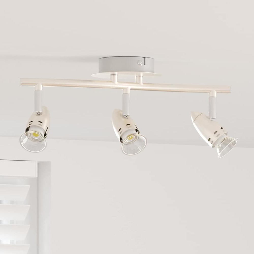vidaXL Σποτ οροφής με προβολείς Νίκελ 36,5 x 10 x 12,5 εκ Μέταλλο