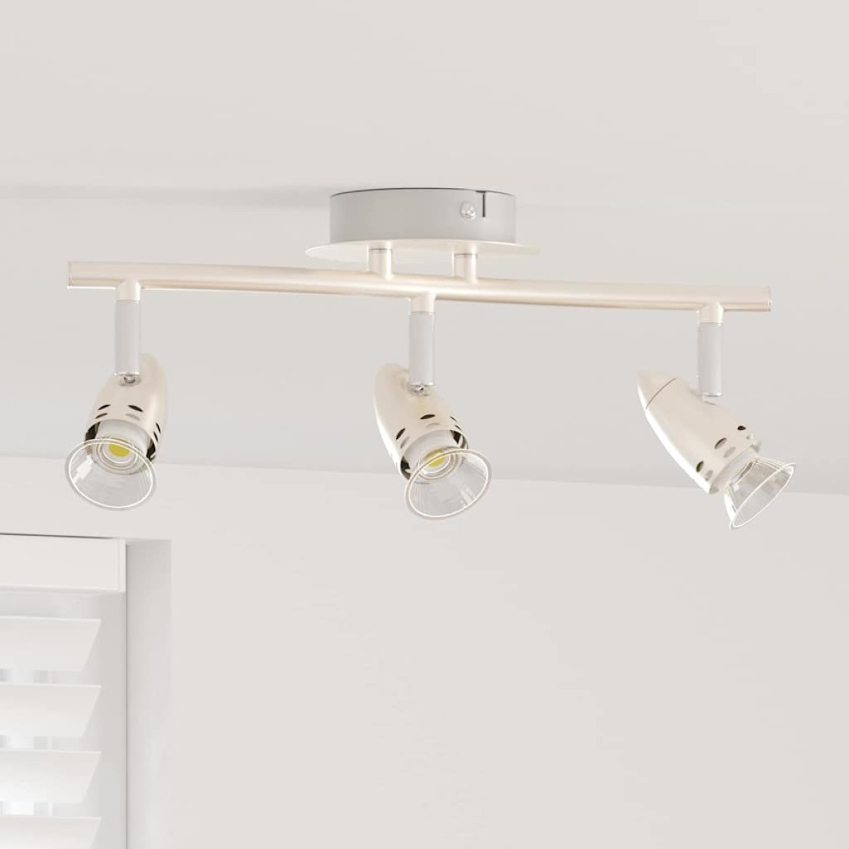 vidaXL Σποτ οροφής με προβολείς Νίκελ 36,5 x 10 x 12,5 εκ Μέταλλο