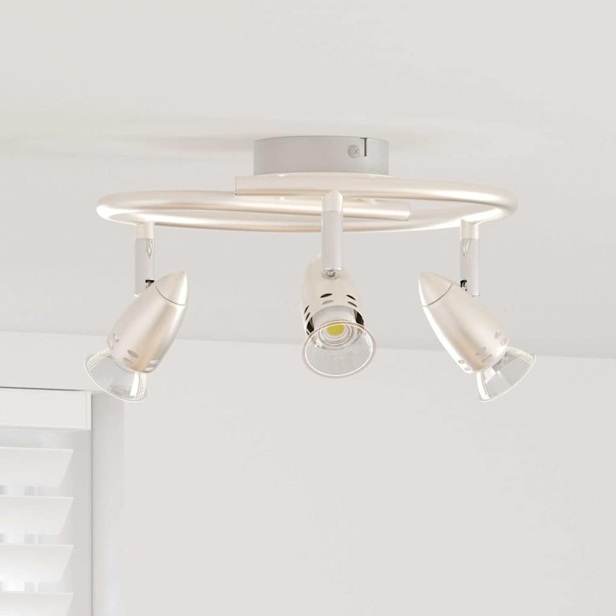 vidaXL Σποτ οροφής με προβολείς Νίκελ 24 x 22 x 12,5 εκ Μέταλλο