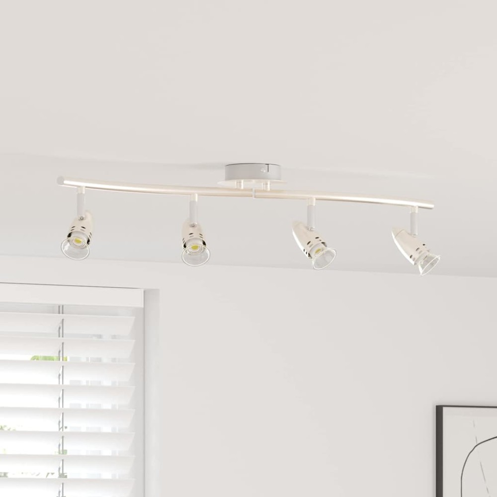 vidaXL Σποτ οροφής με προβολείς Νίκελ 61 x 10 x 12,5 εκ Μέταλλο