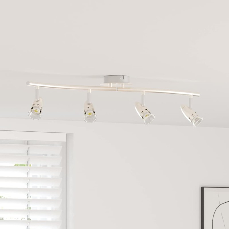 vidaXL Σποτ οροφής με προβολείς Νίκελ 61 x 10 x 12,5 εκ Μέταλλο
