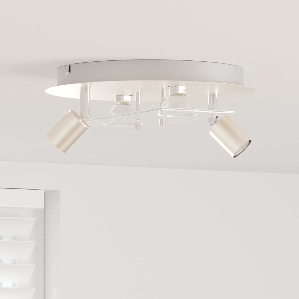 vidaXL Σποτ οροφής Νίκελ 29 x 29 x 11 εκ Χάλυβας και Γυαλί