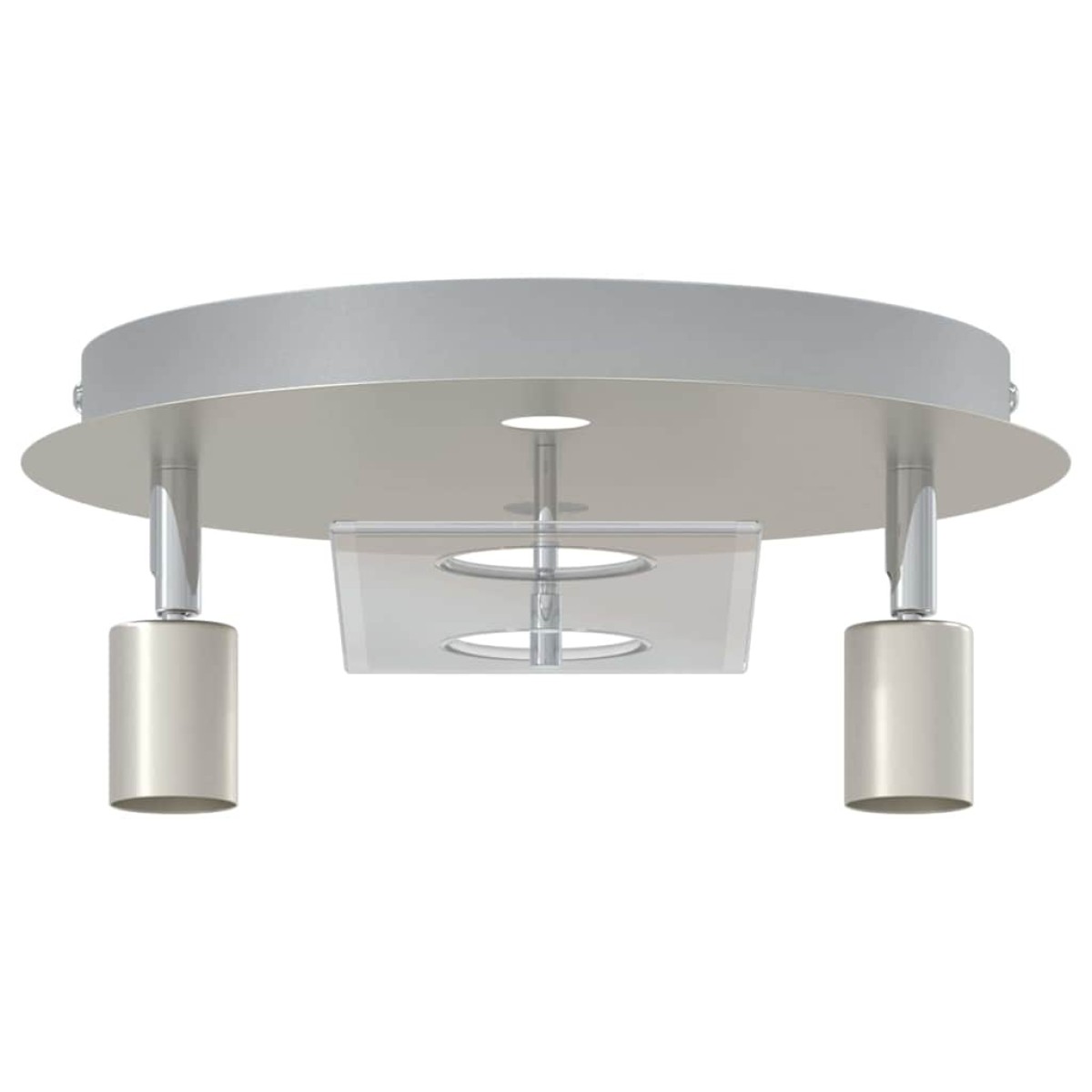 vidaXL Σποτ οροφής Νίκελ 29 x 29 x 11 εκ Χάλυβας και Γυαλί