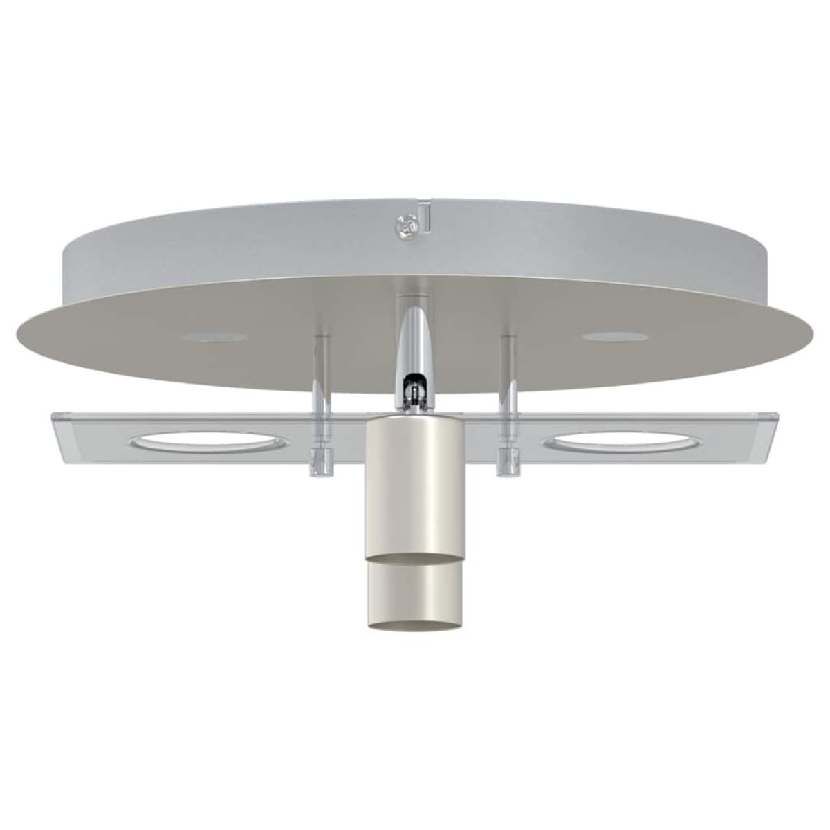 vidaXL Σποτ οροφής Νίκελ 29 x 29 x 11 εκ Χάλυβας και Γυαλί