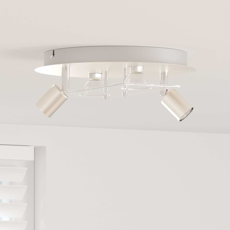vidaXL Σποτ οροφής Νίκελ 29 x 29 x 11 εκ Χάλυβας και Γυαλί