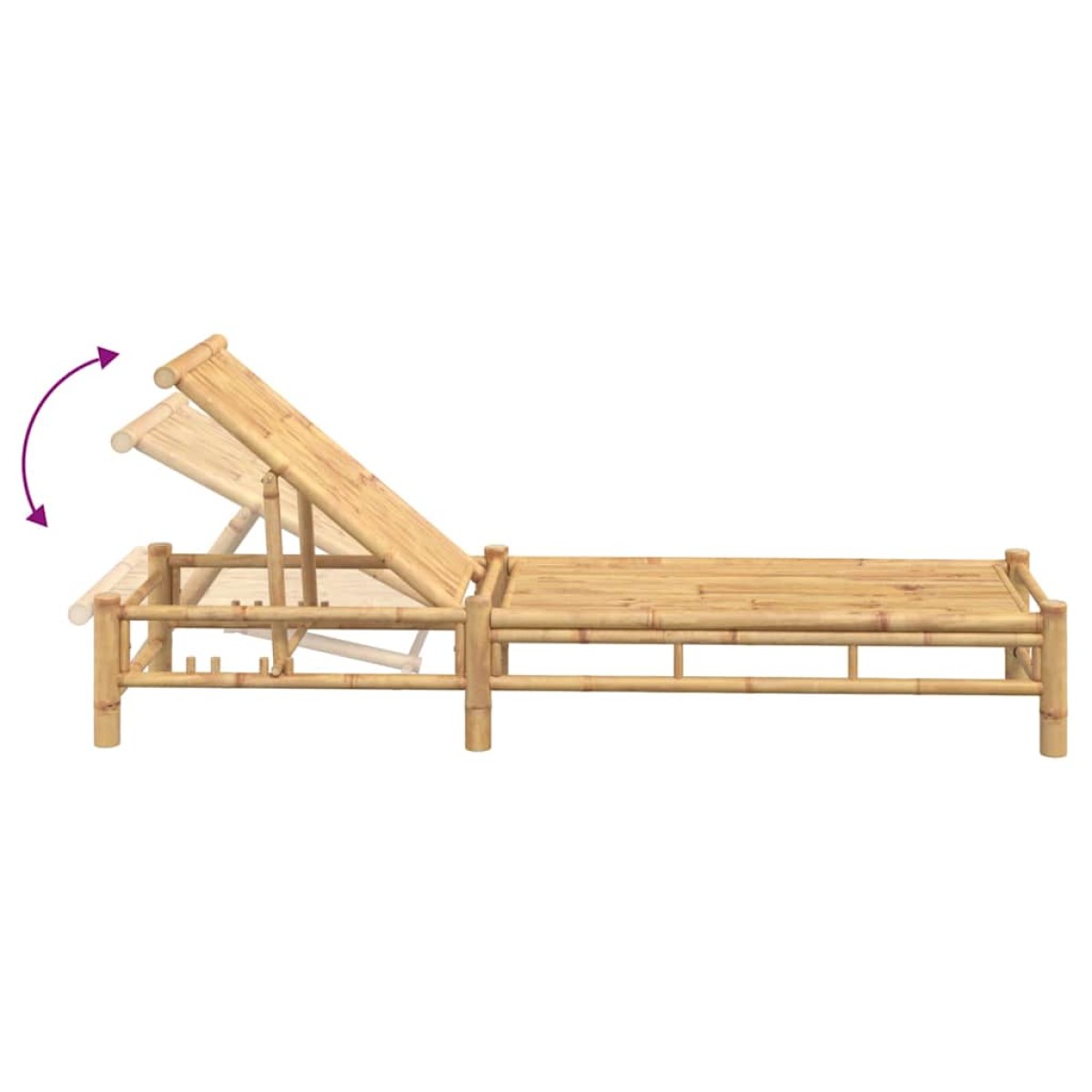 vidaXL Ξαπλώστρα από Μπαμπού 55 x 199 x 30 εκ.