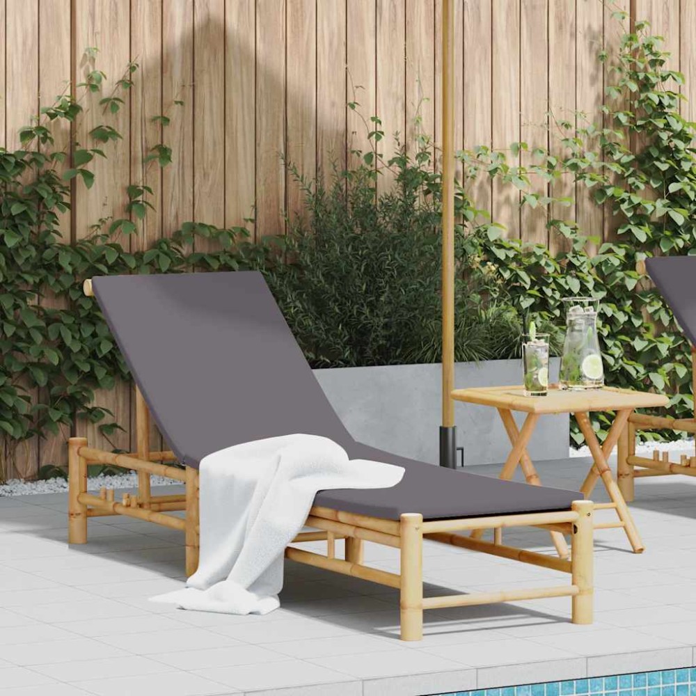 vidaXL Ξαπλώστρα με Μαξιλάρια 55 x 199 x 30 εκ. από Μπαμπού