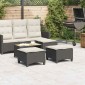vidaXL Σκαμπό Κήπου με Μαξιλάρια 2 τεμ. Μαύρα 55x55x36 εκ. από Συνθετικό Ρατάν