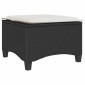 vidaXL Σκαμπό Κήπου με Μαξιλάρια 2 τεμ. Μαύρα 55x55x36 εκ. από Συνθετικό Ρατάν